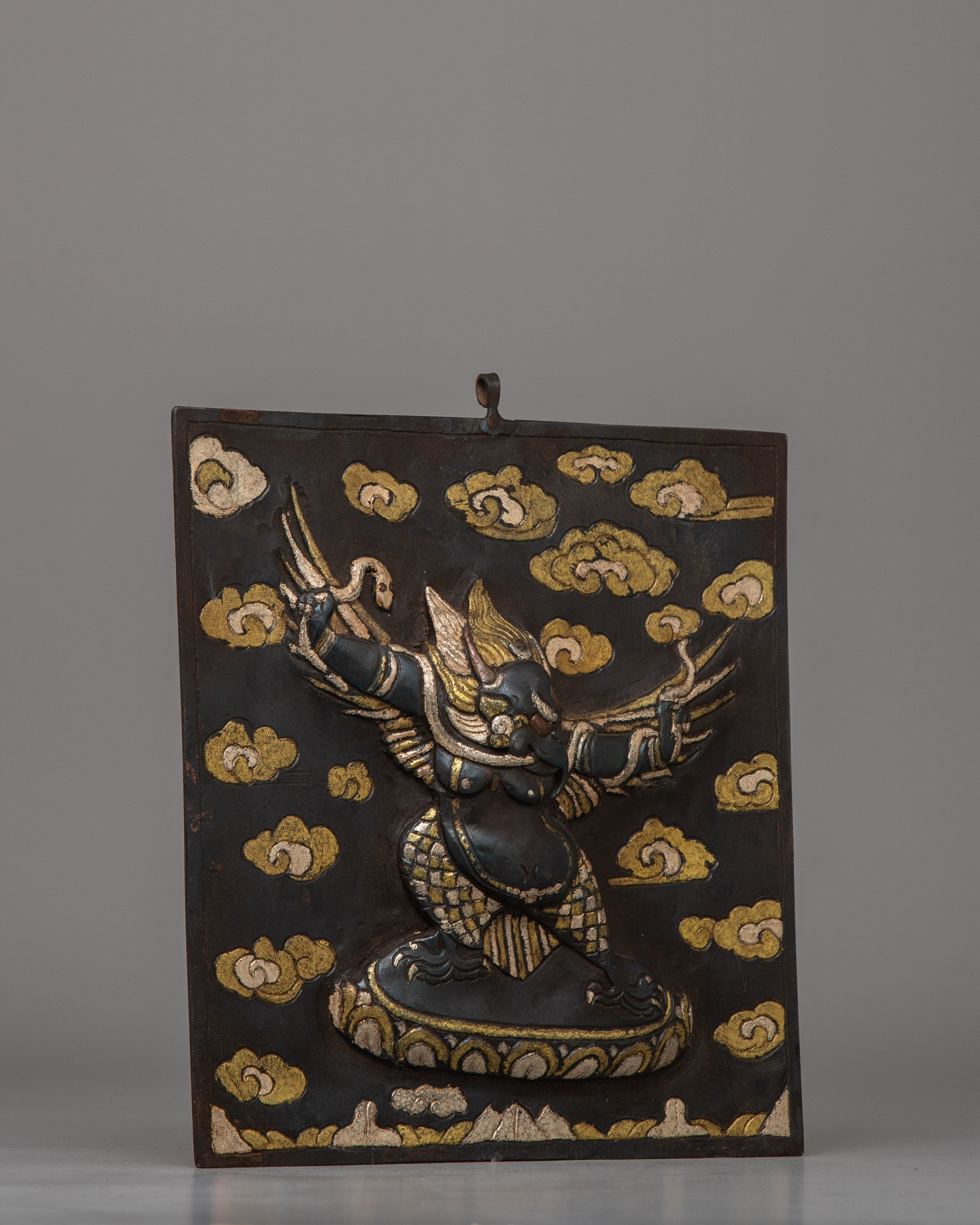 Garuda Iron Wall Hanging | Mythological Bird Himalayan Art