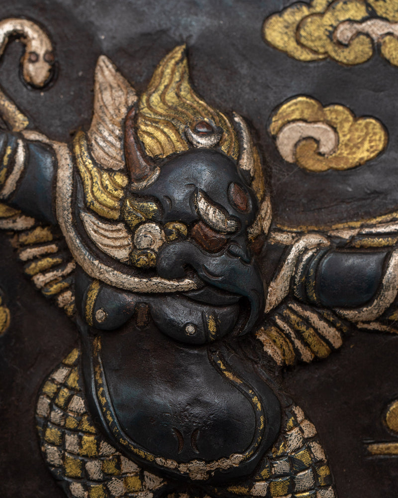 Garuda Iron Wall Hanging | Mythological Bird Himalayan Art