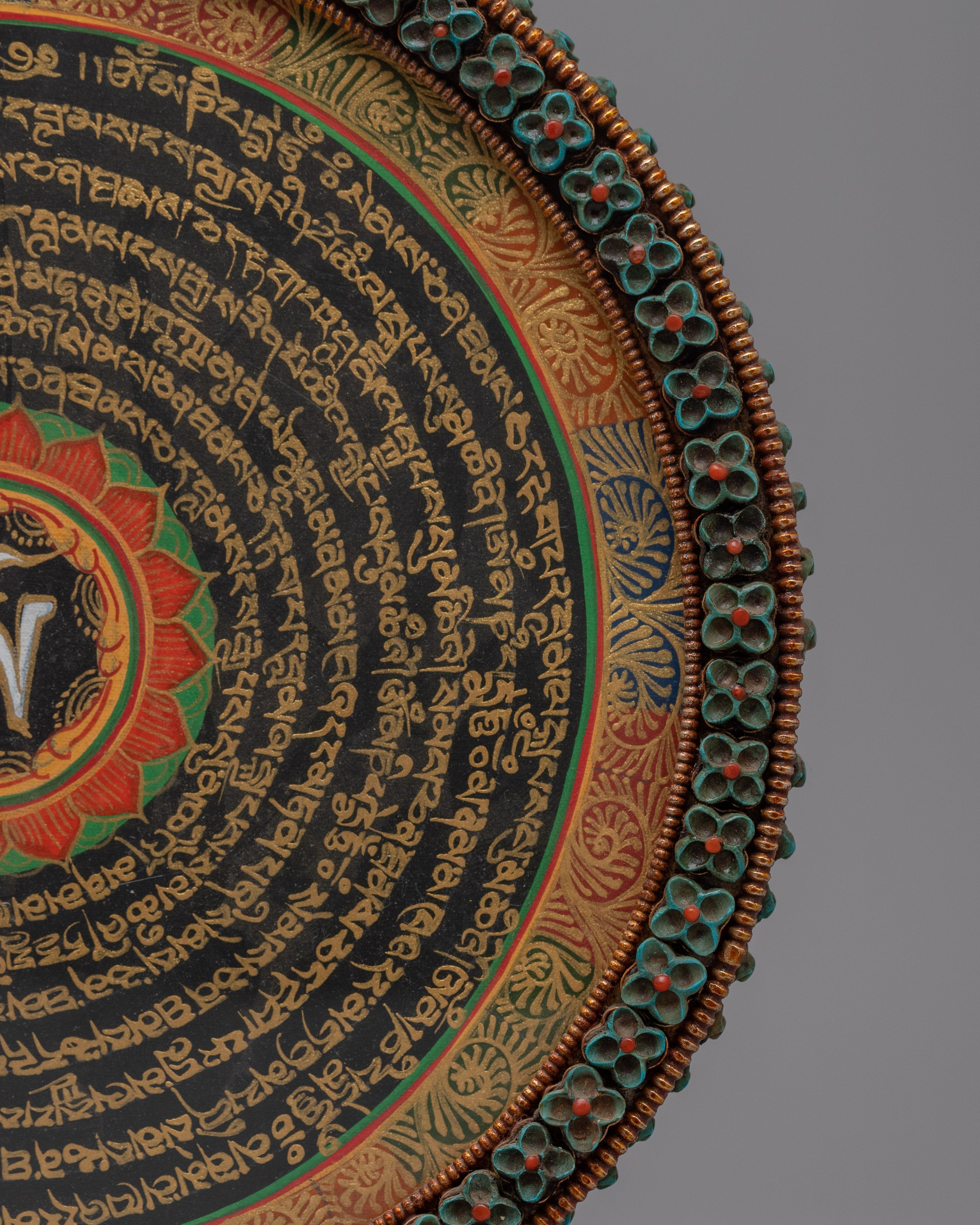 Copper Mandala Mantra Wall Hanging | Wall Hanging Decoration