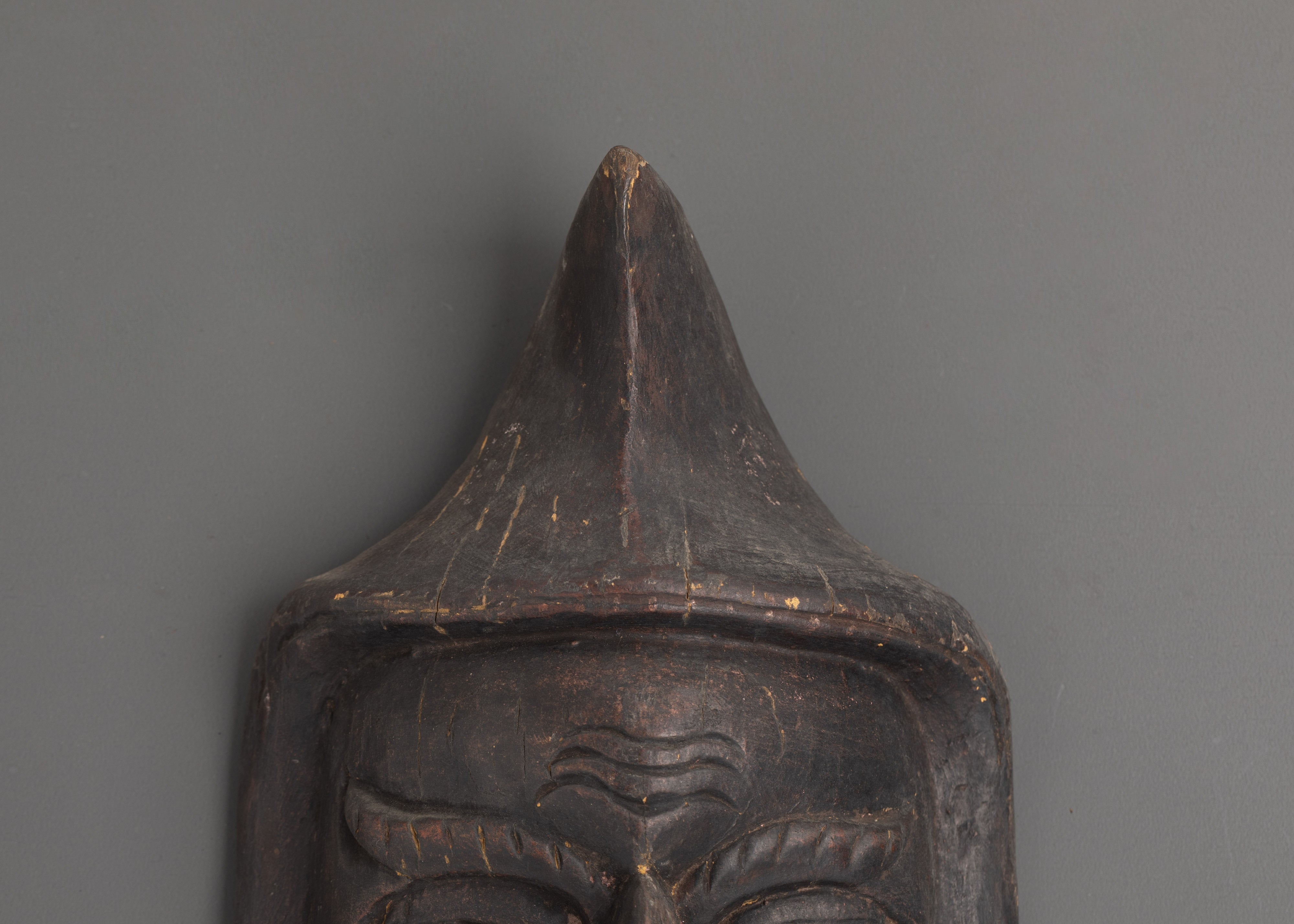 Buddhist Master Mask Wall Hanging | Hand-Carved Himalayan Buddhist Wall Decor