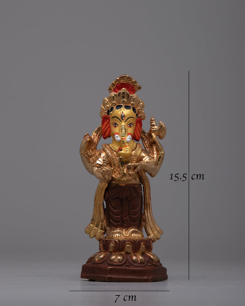 Ganesh Standing Statue | Hindu Elephant God Figurine for Home