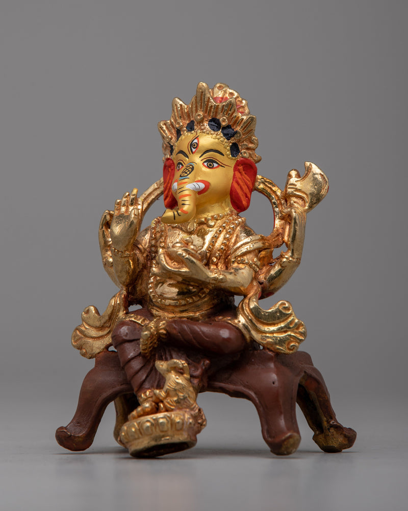 Ganesh Sitting Statue | Hindu Deity Sculpture for Worship