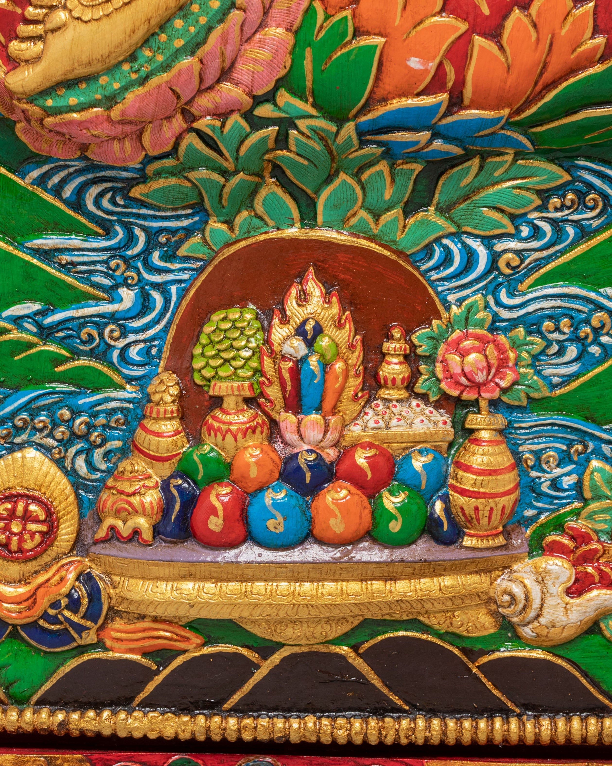 Handmade Green Tara Thangka Wall Hanging | Tibetan Buddhist Sacred Art