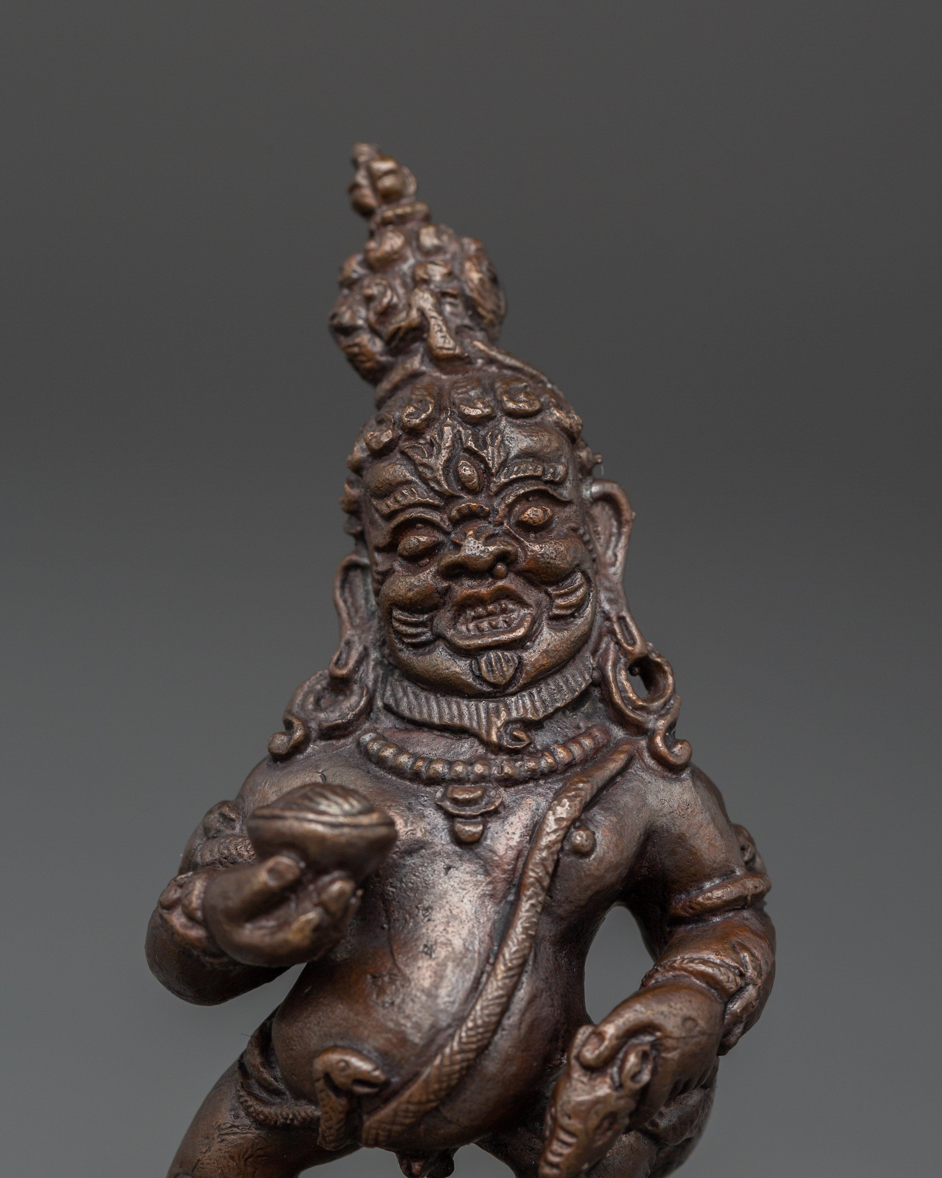 Statue of Black Dzambhala | Tibetan Wealth Deity