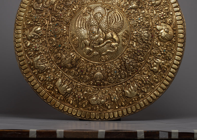 Garuda Brass Bird Wall Hanging Mandala | Elevate Your Space with Sacred Artistry and Spiritual Significance