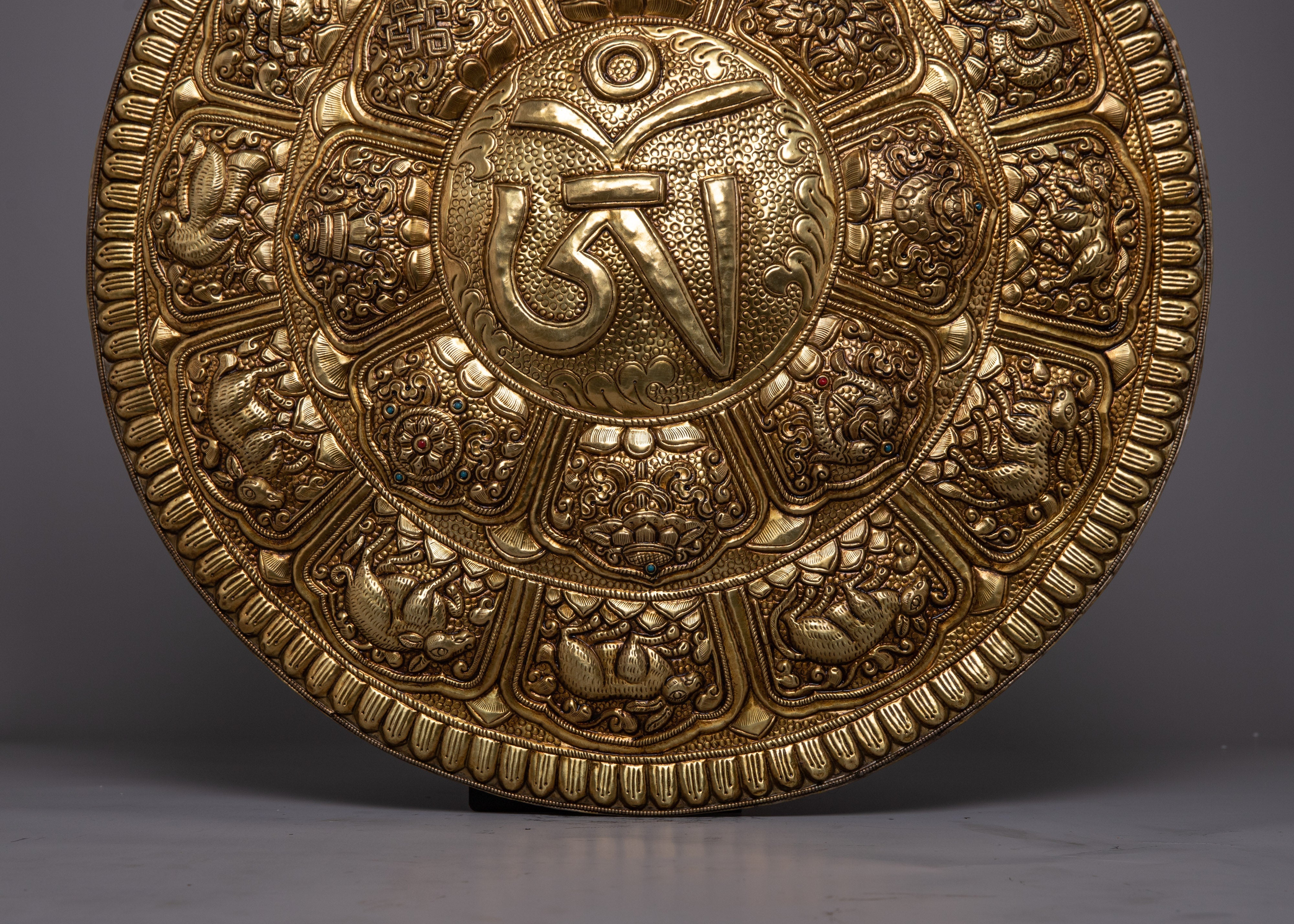 Brass Om Mandala Wall Hanging | Spiritual Decor for Harmony and Tranquility