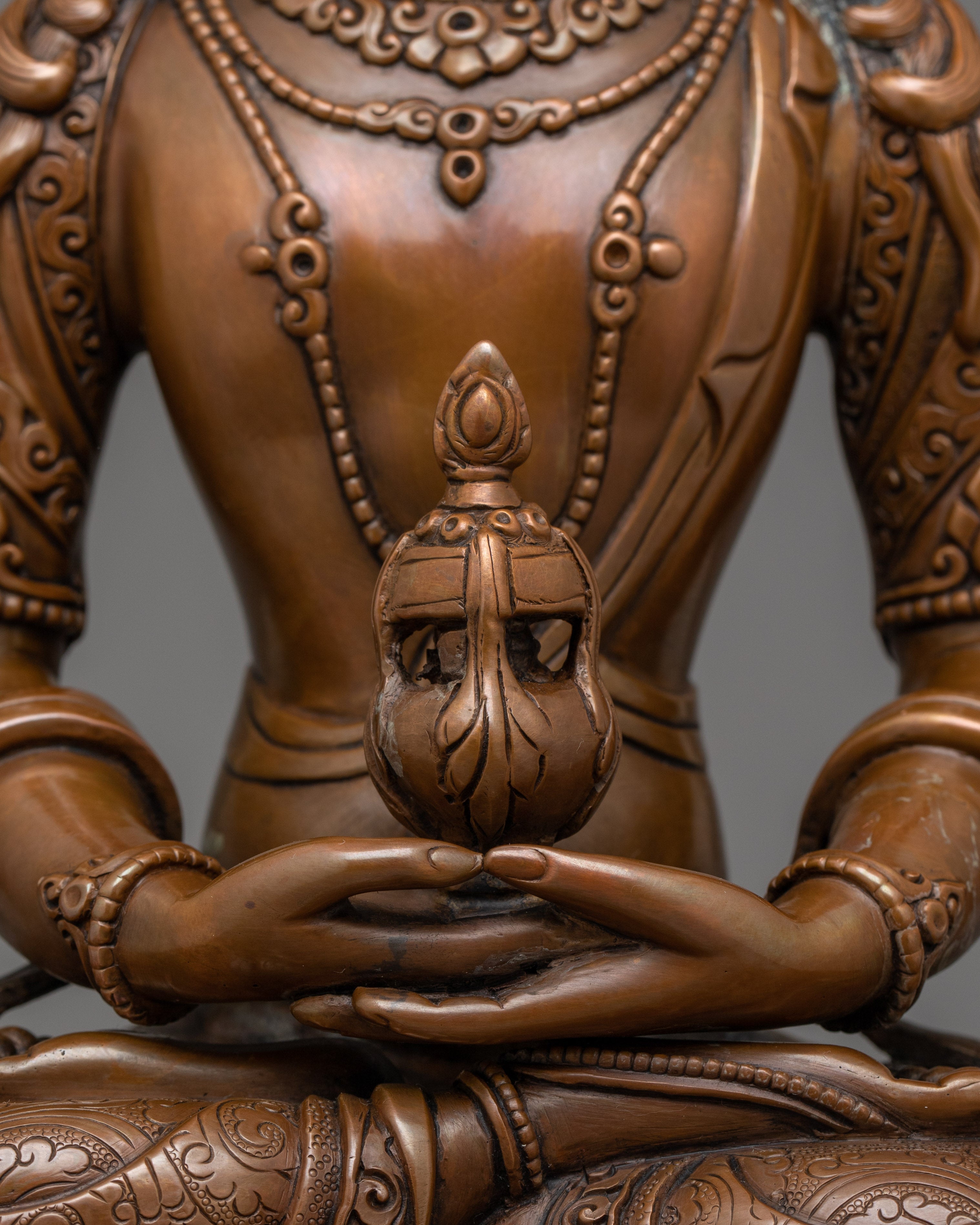 Serene Amitayus Buddha of Longevity Statue | Traditional Himalayan Artwork