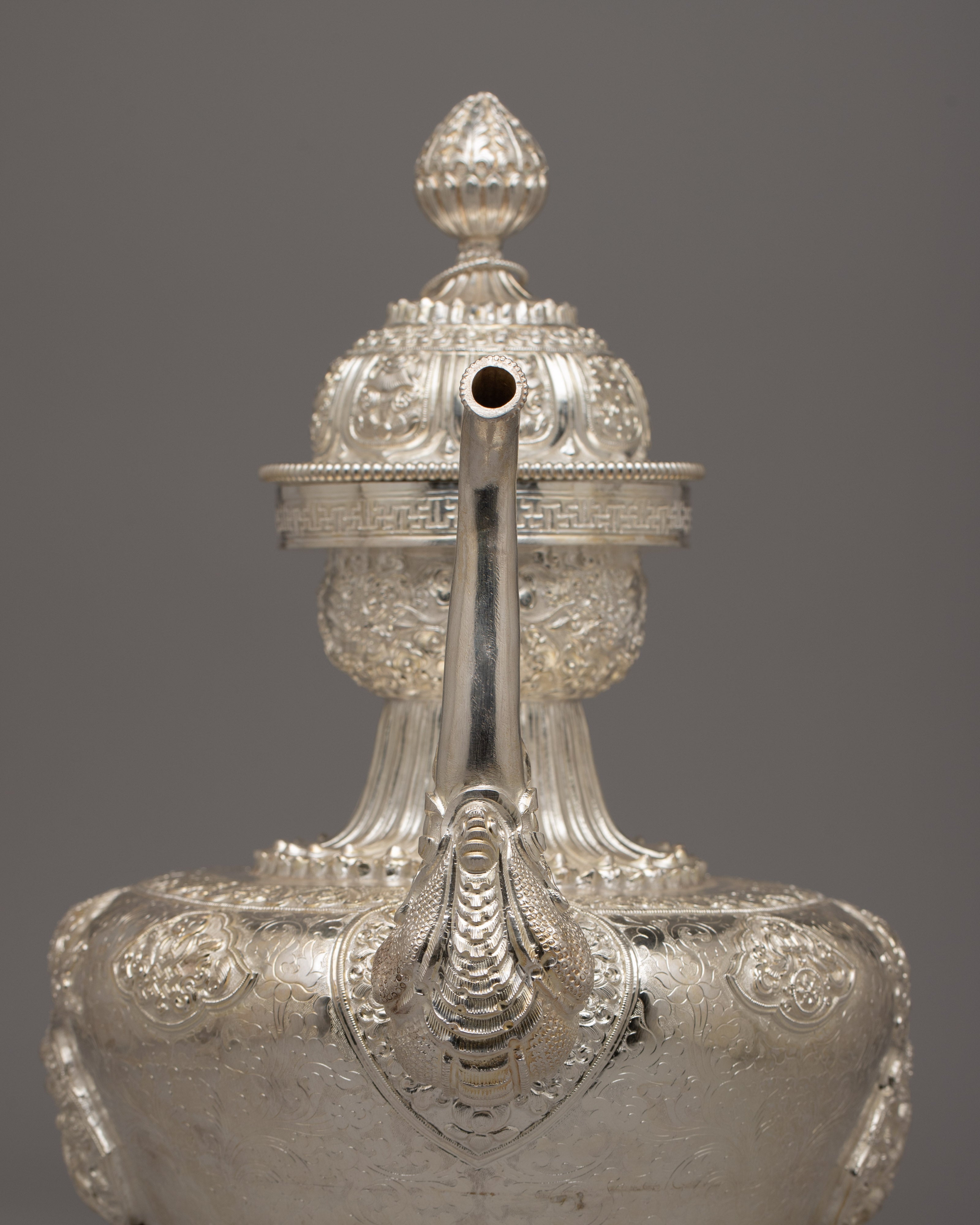 Tea Pot Silver | Elegant Home Decor Accent for Tea Enthusiasts