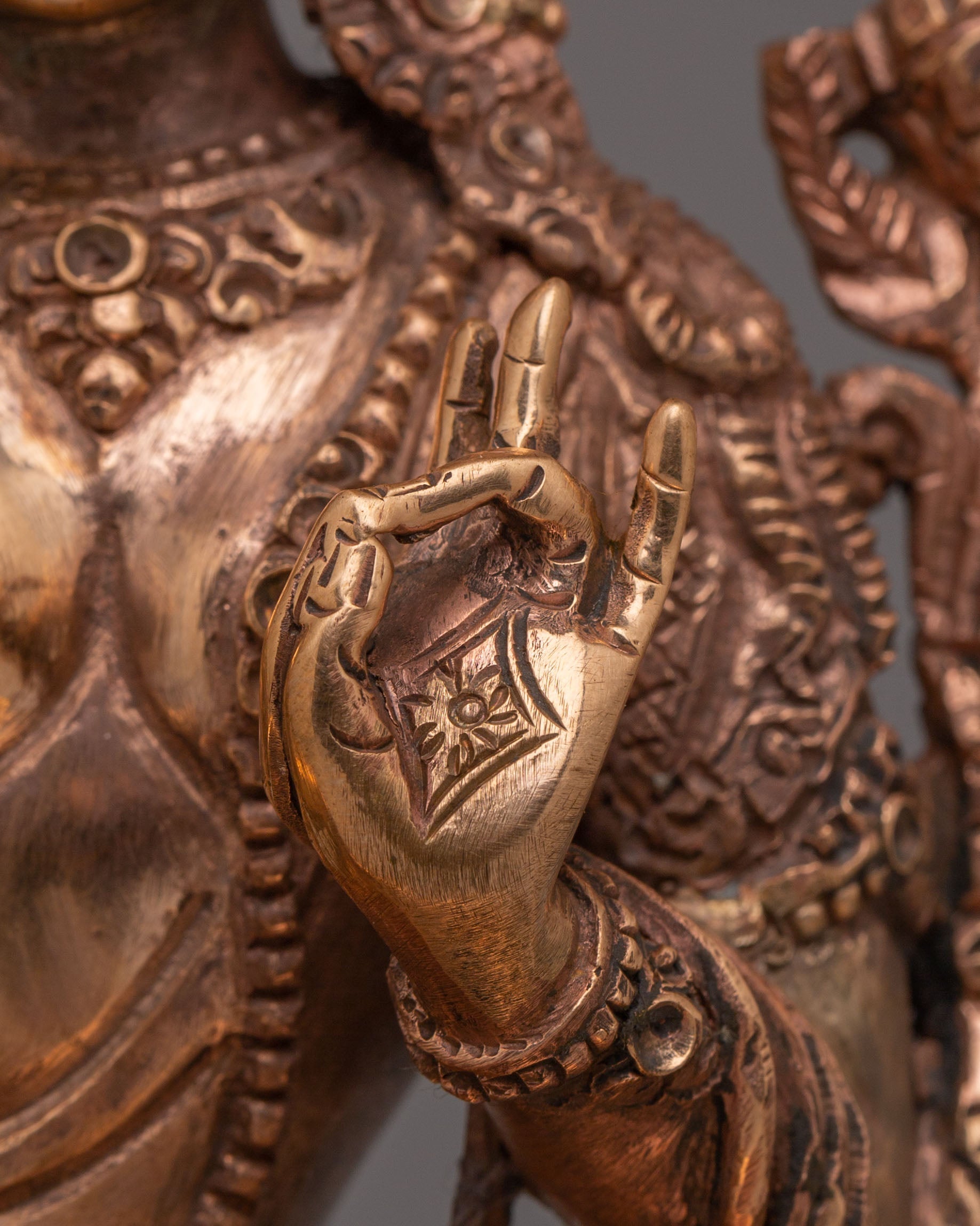 Handcrafted Sacred Green Tara Statue: Embodiment of Compassion