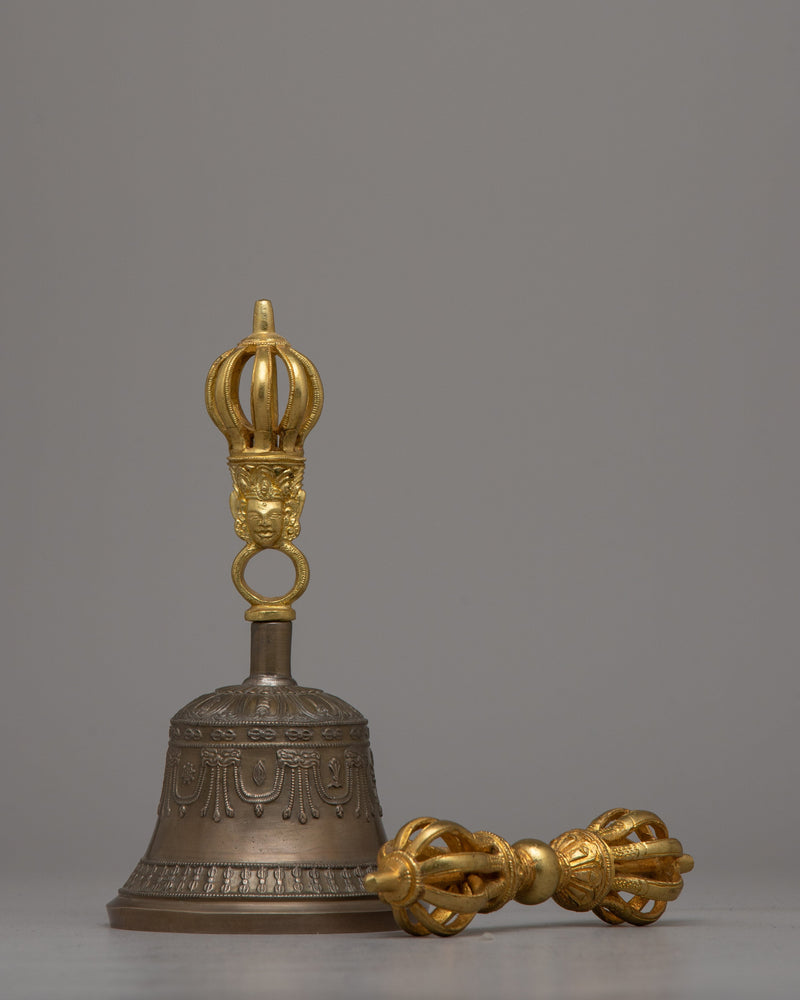 Vajra Handle Bell Set | Decorative Enhancements for Altar Spaces