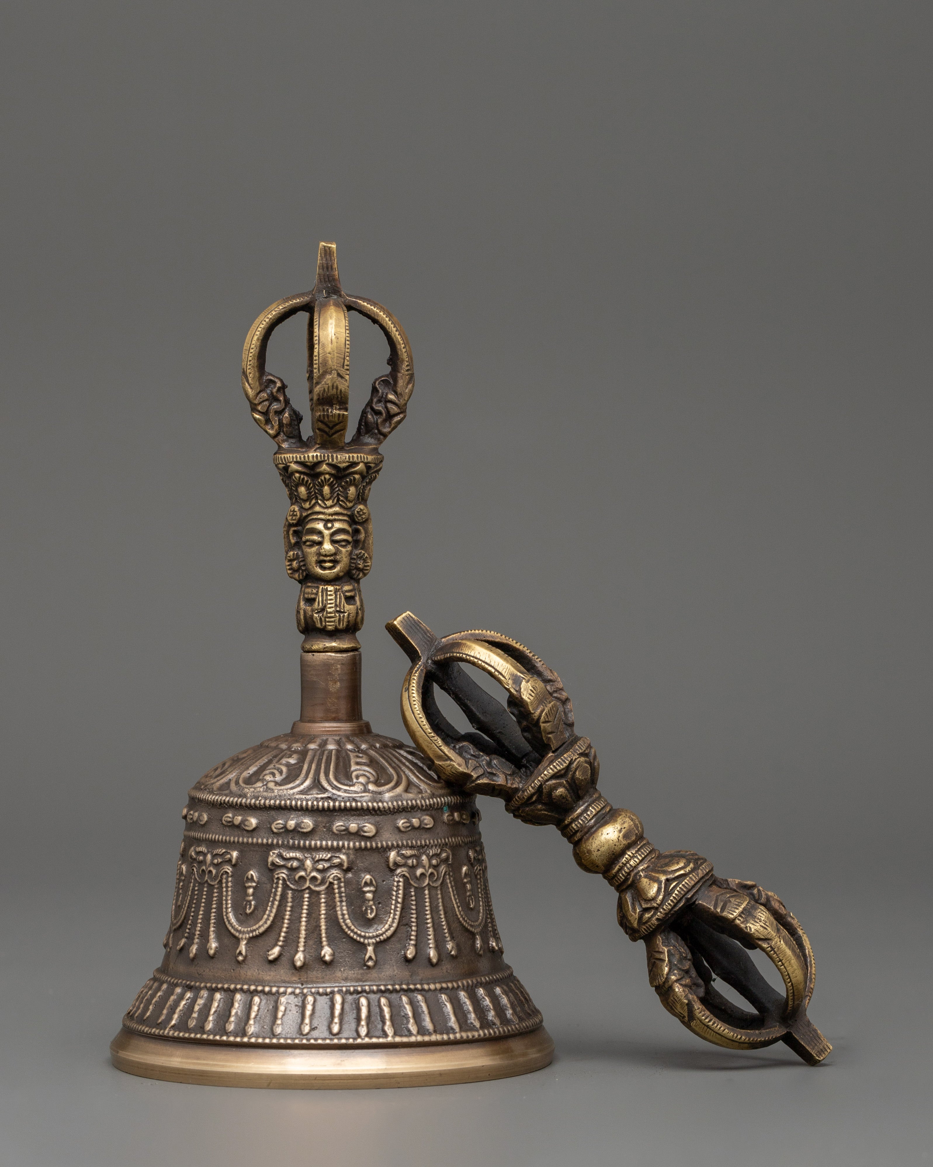 Bronze Bell and Vajra Ritual Item | Sacred Ritual Tool