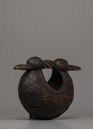 Wooden Boat Statue | Handcrafted Nautical Art