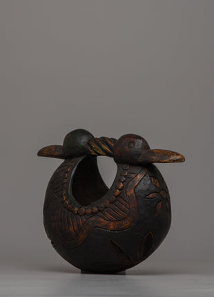 Wooden Boat Statue | Handcrafted Nautical Art