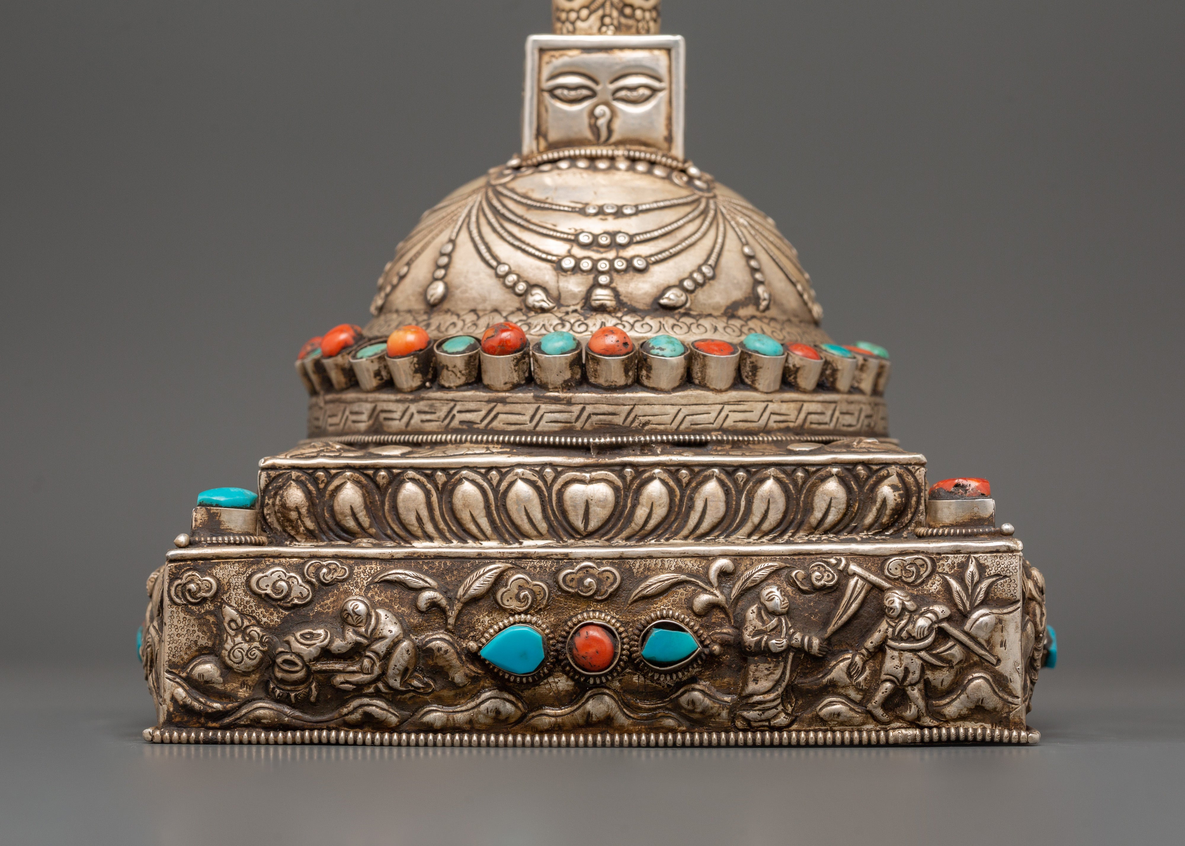 Chaitya Stupa Spiritual Art for Peaceful Spaces | Handcrafted Decorative Shrine