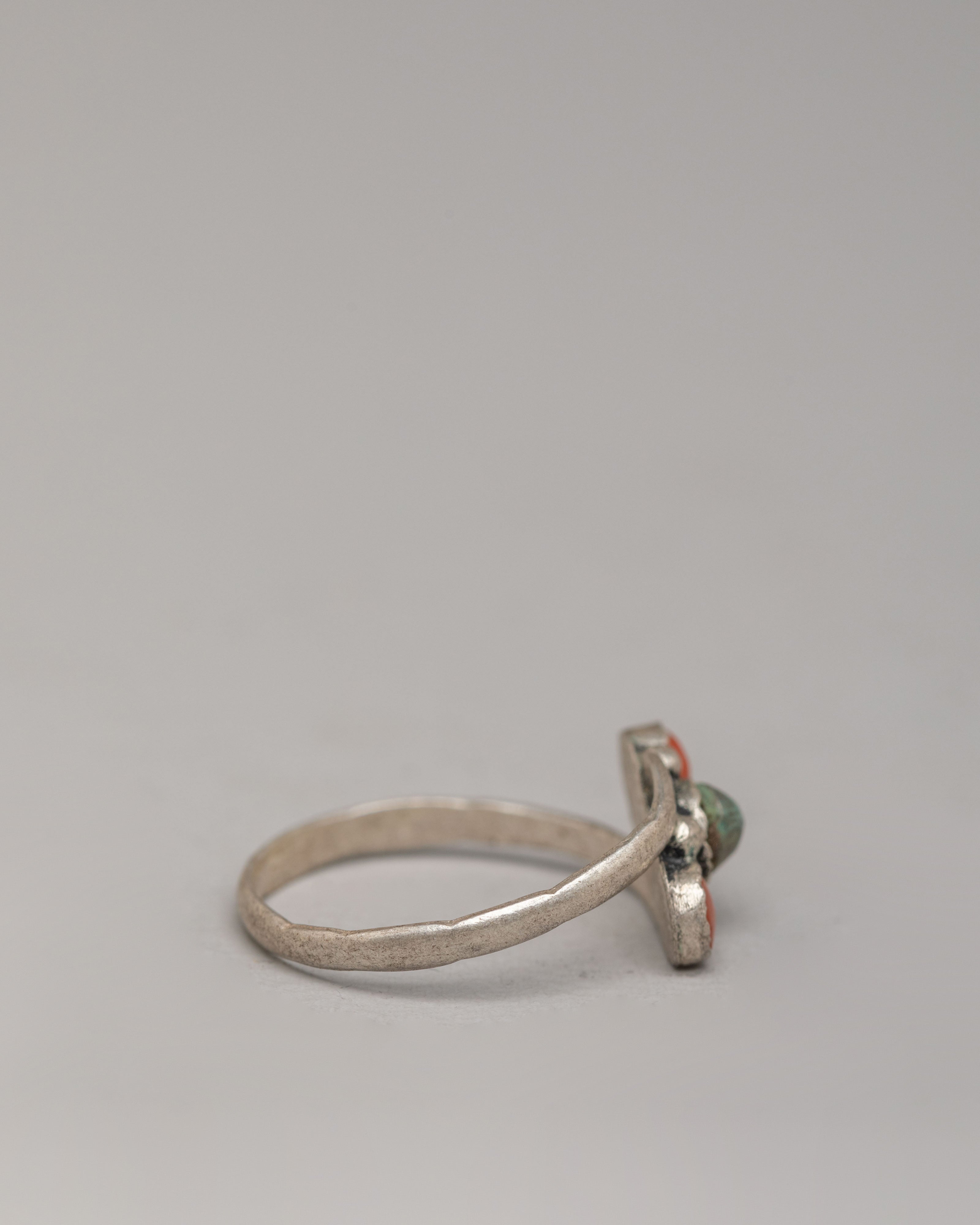 Silver Ring with Natural Stones | Boho-Inspired Spiritual Jewelry