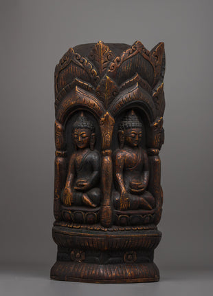 Handcrafted Shakyamuni Buddha Bodhi Wood Statue | A Sacred Buddhist Sculpture
