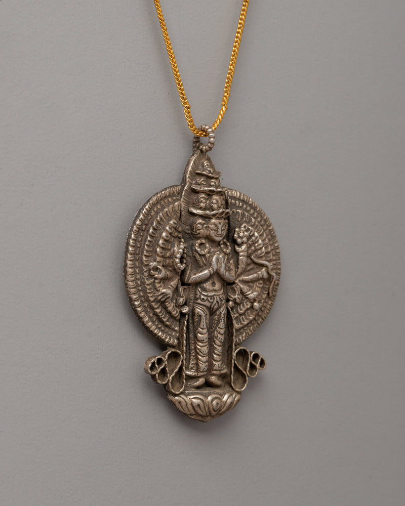 1000 Armed Avalokiteshvara Locket | Symbol of Compassion and Protection