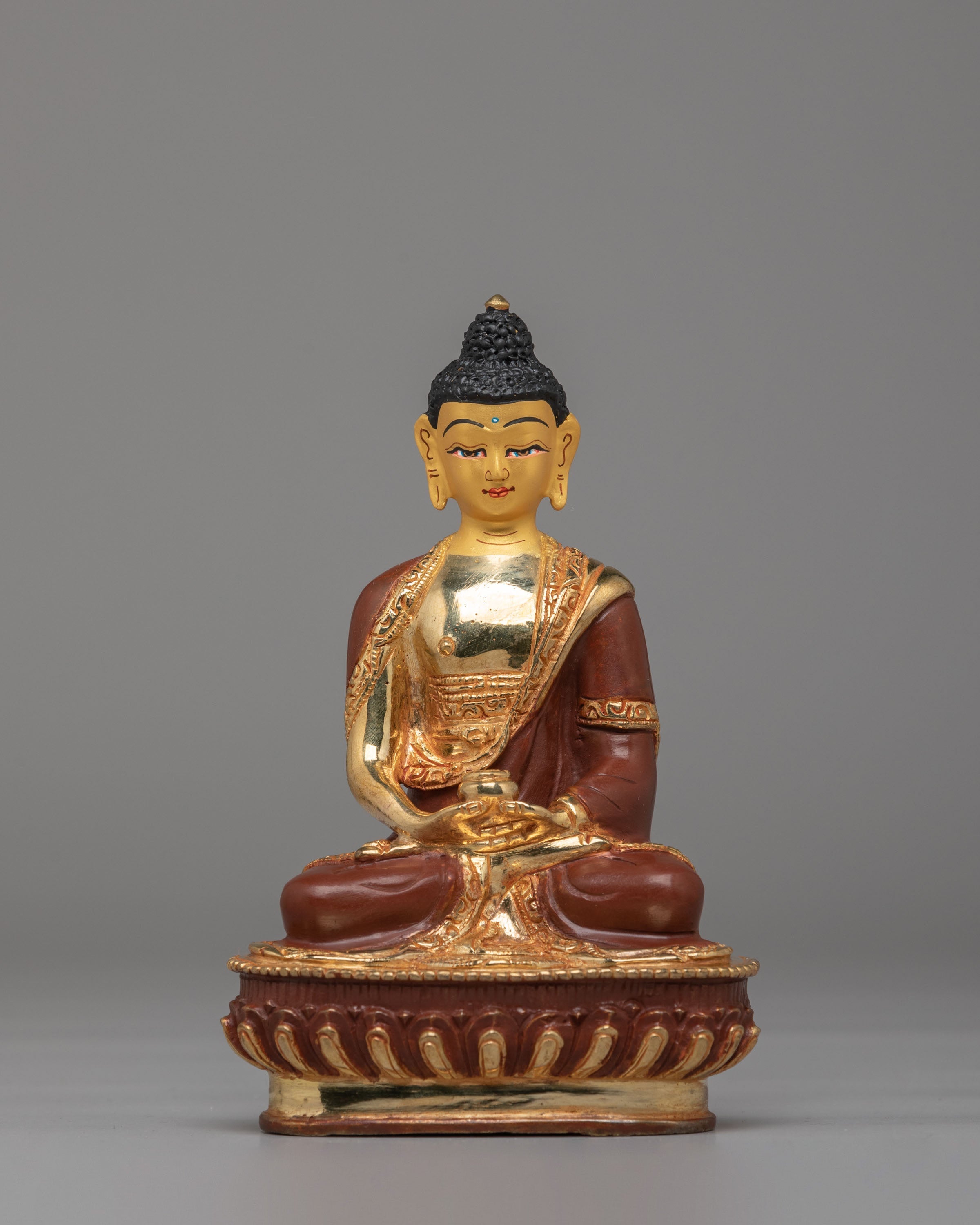 Gold Plated Three Buddha Set | Shakyamuni, Medicine Buddha & Amitabha Altar Decor