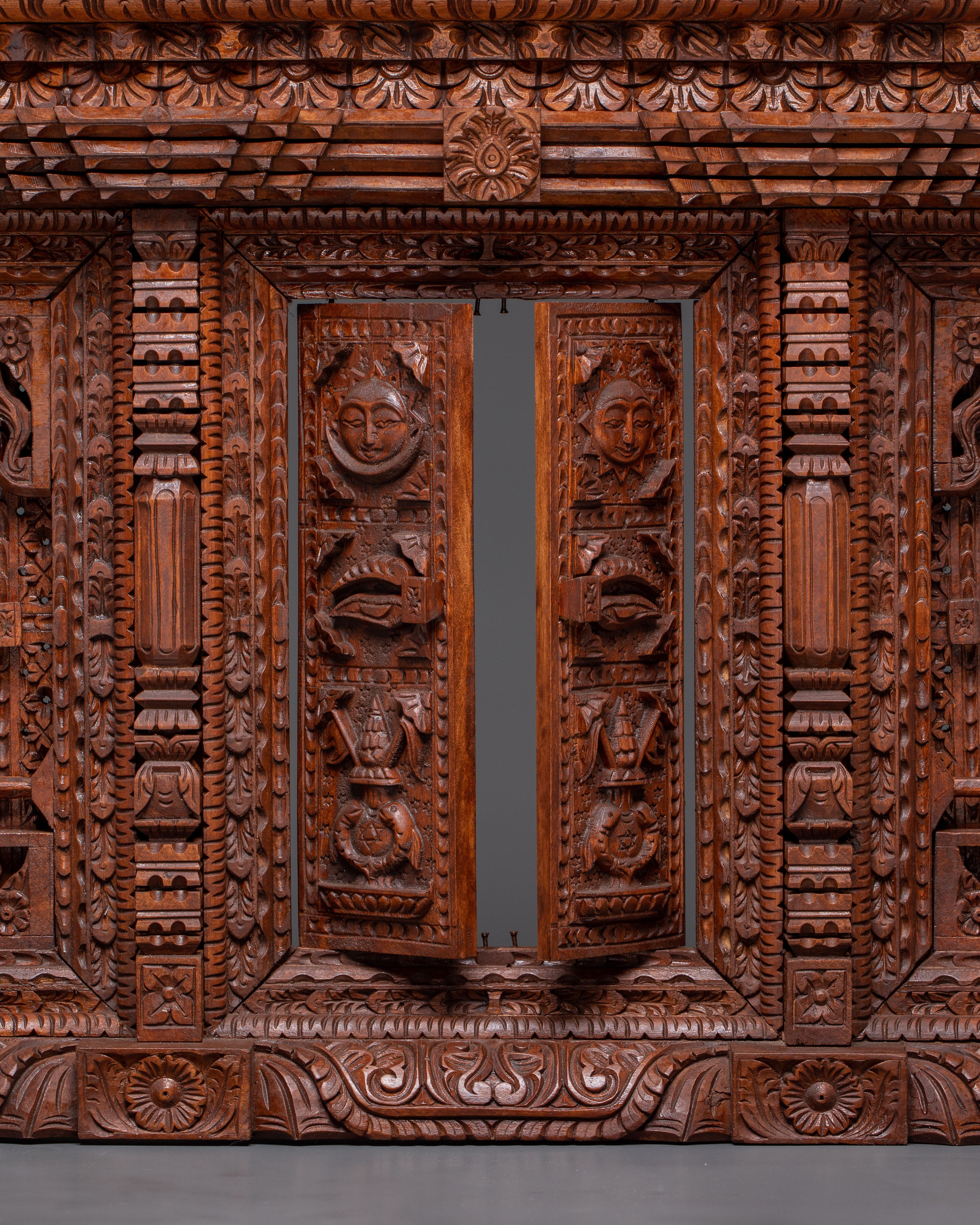 Handcrafted Wooden Sculpture Art | Detailed Carved Woodwork for Your Home