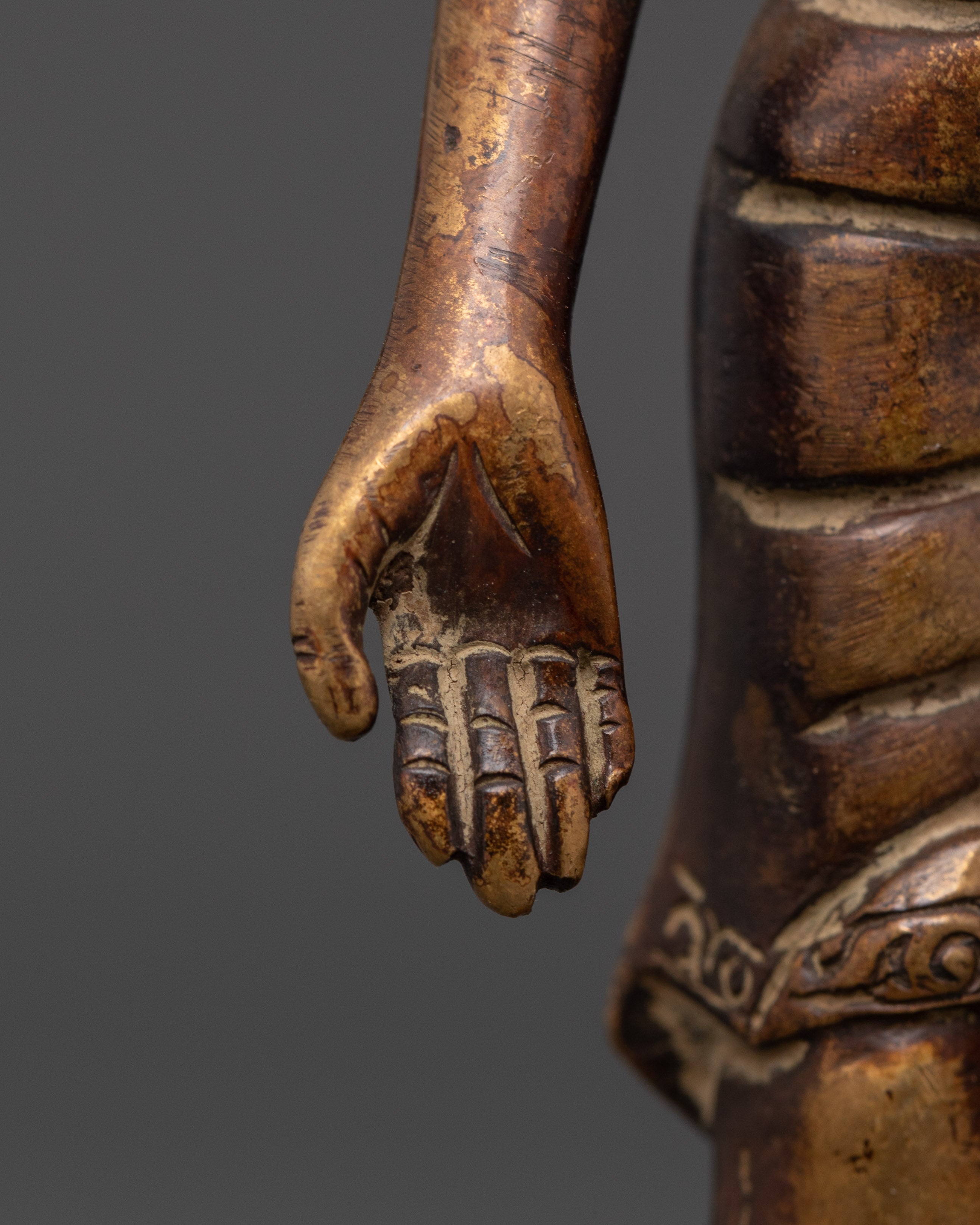 Handcrafted Copper Standing Buddha Statue | Symbol of Peace