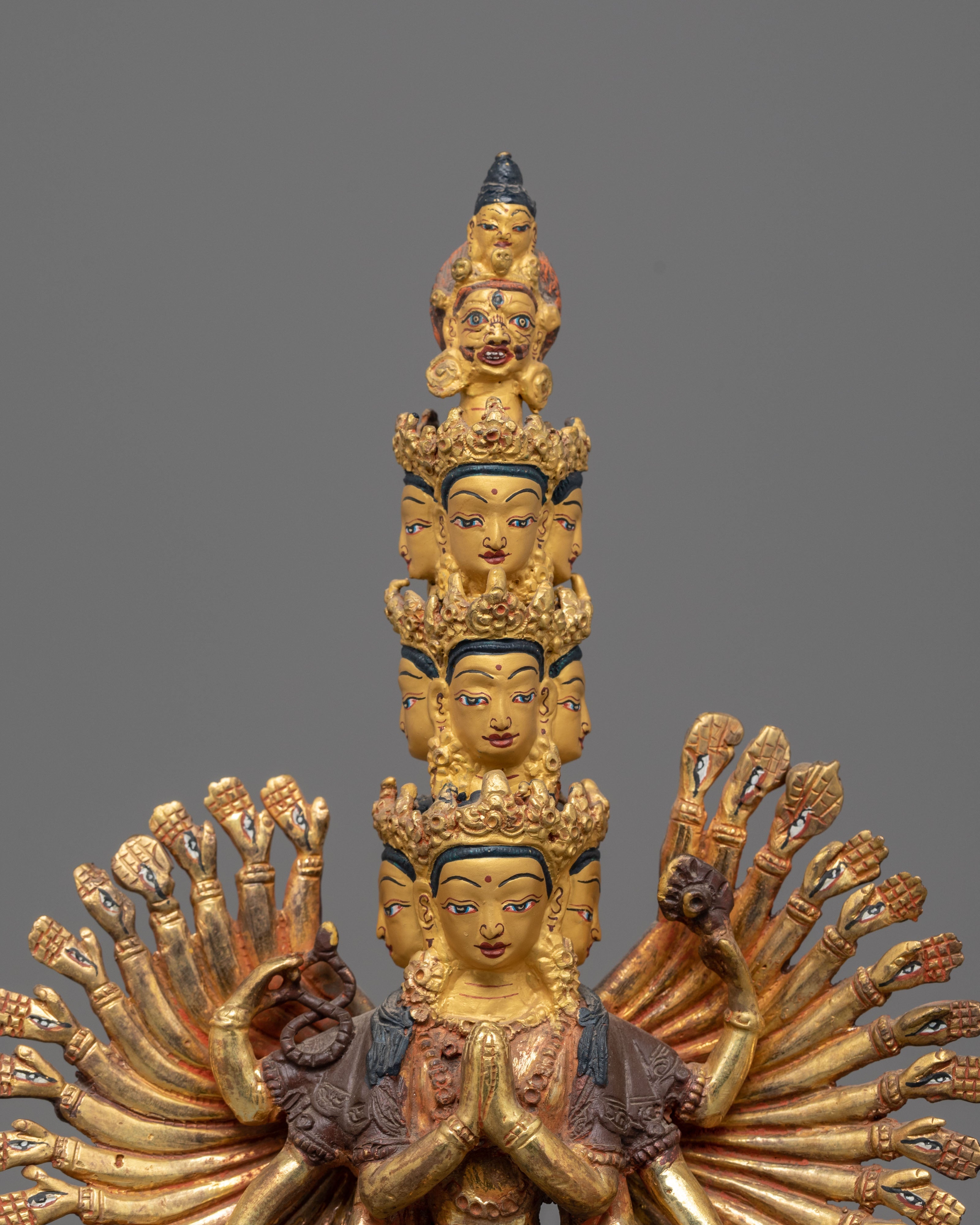 Nepalese Thousand Armed Chenrezig Statue | Avalokiteshvara Buddhist Art