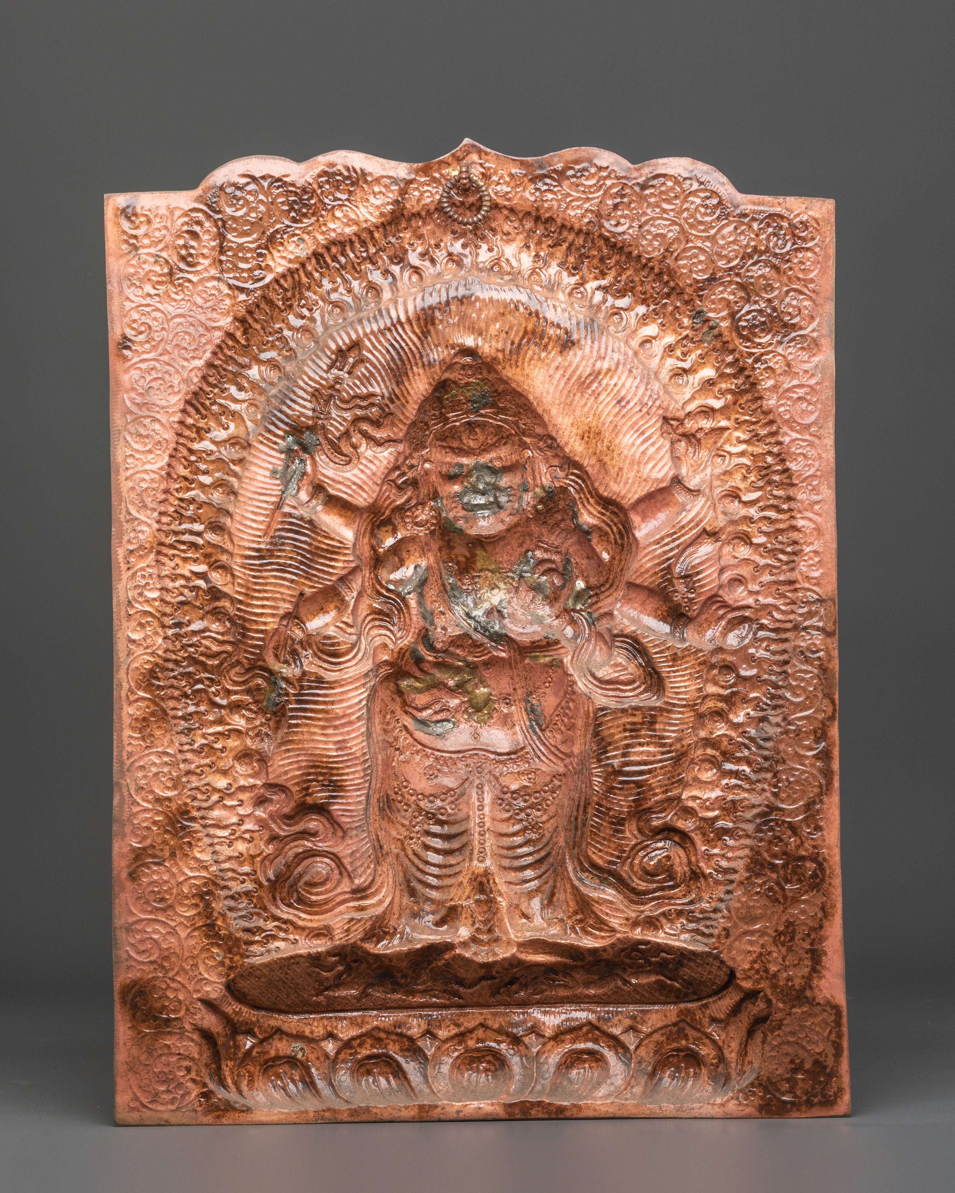 Six Armed Mahakala Wall Hanging | Powerful Protector Deity for Sacred Spaces