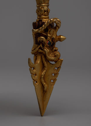 Wooden Base Phurba | Personalized Spiritual Tool for Ritualistic Practices