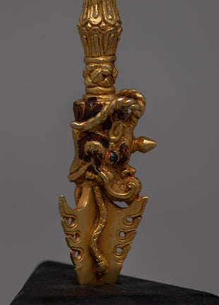 Wooden Base Phurba | Personalized Spiritual Tool for Ritualistic Practices