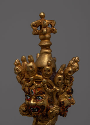 Wooden Base Phurba | Personalized Spiritual Tool for Ritualistic Practices