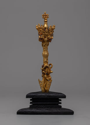 Wooden Base Phurba | Personalized Spiritual Tool for Ritualistic Practices