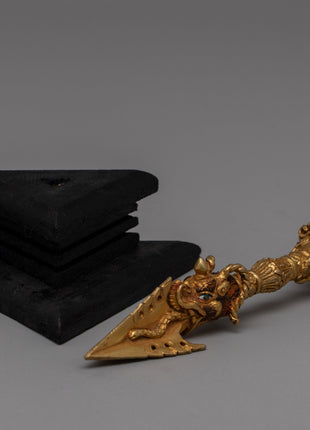 Wooden Base Phurba | Personalized Spiritual Tool for Ritualistic Practices