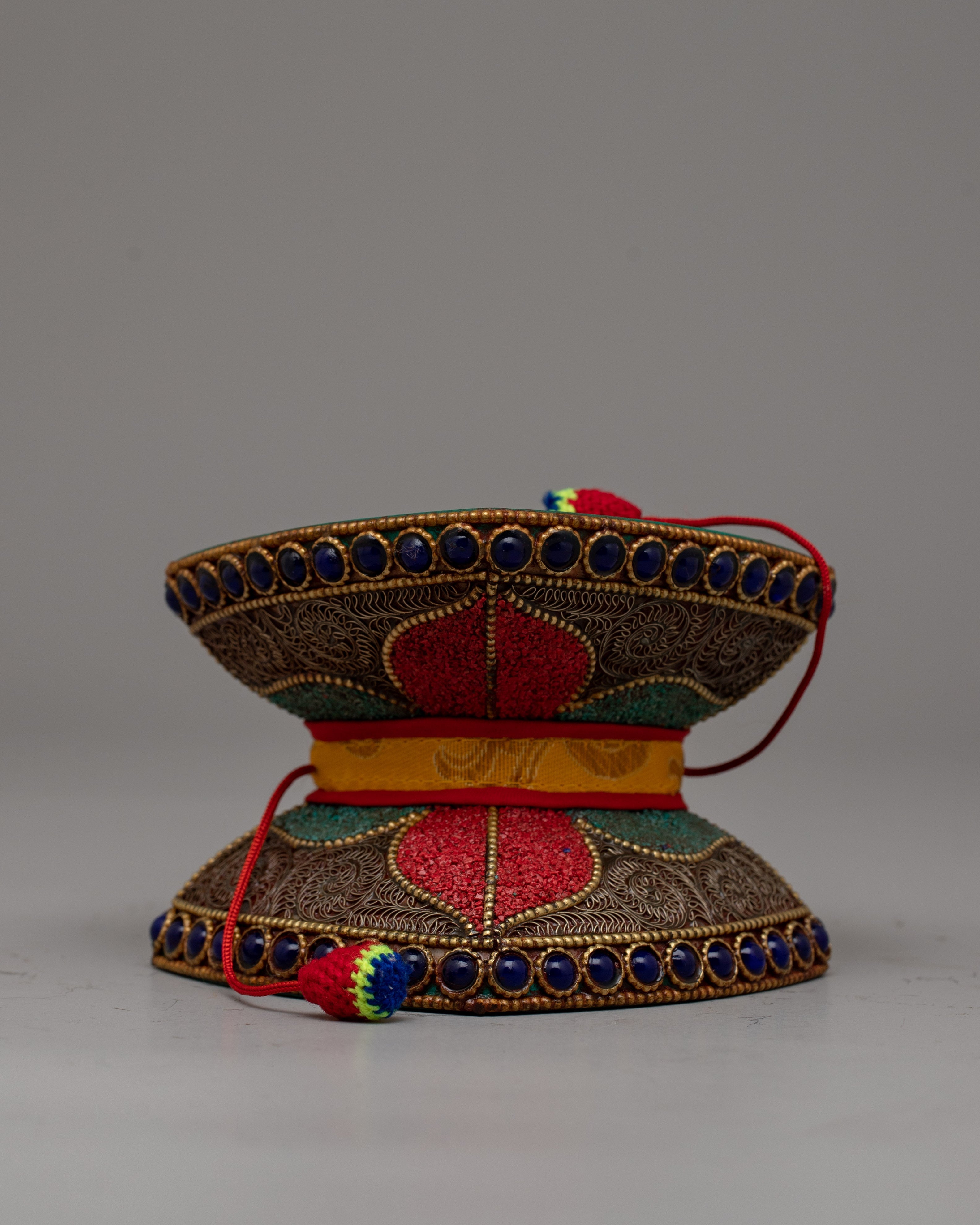Handmade Damaru Tibetan | Personalized Ritual Drum for Spiritual Devotion