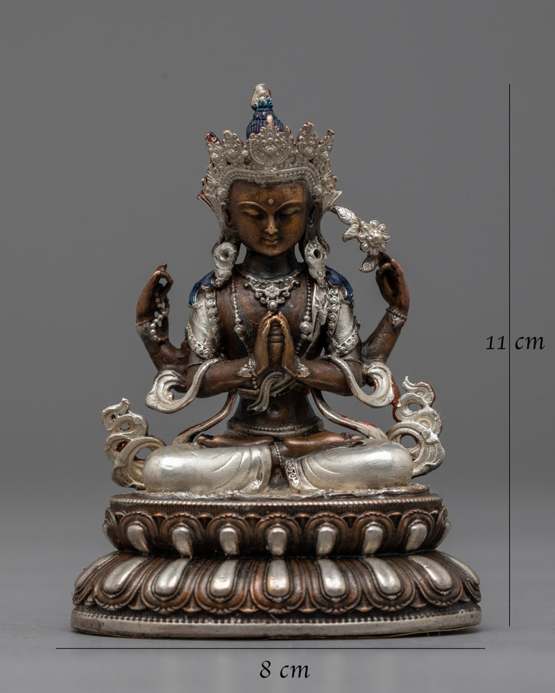 Avalokiteshvara Chenrezig Bodhisattva Statue | Radiant Symbol of Compassion and Enlightenment