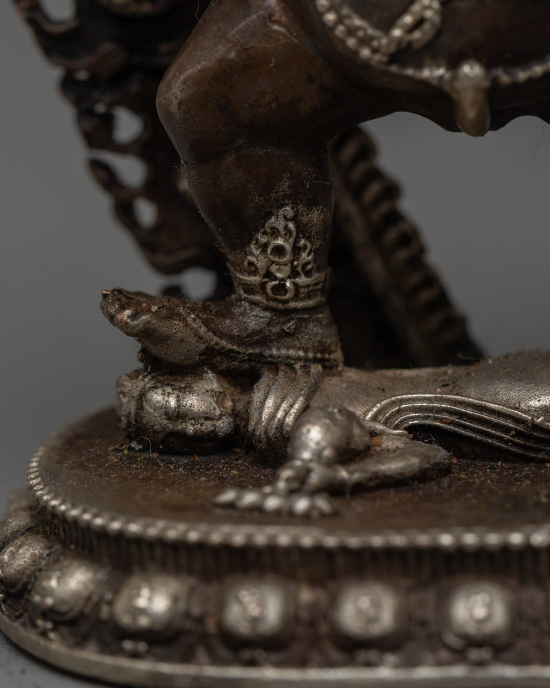 Copper Black Dzambhala Statue | Radiant Symbol of Prosperity in Tibetan Buddhist Tradition