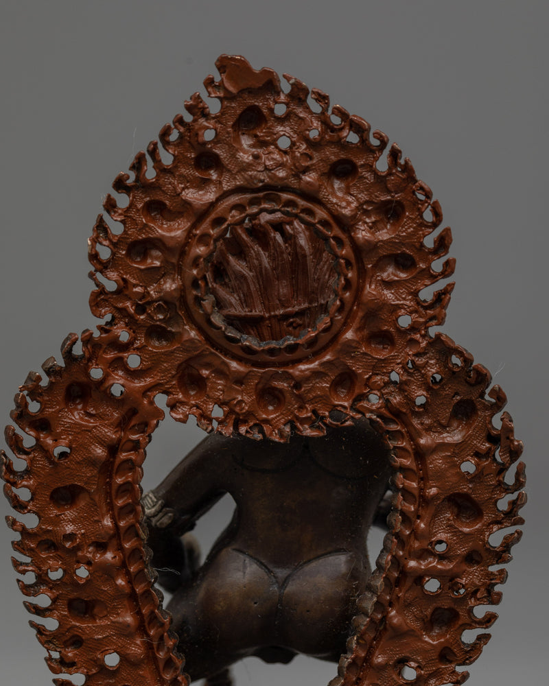 Copper Black Dzambhala Statue | Radiant Symbol of Prosperity in Tibetan Buddhist Tradition