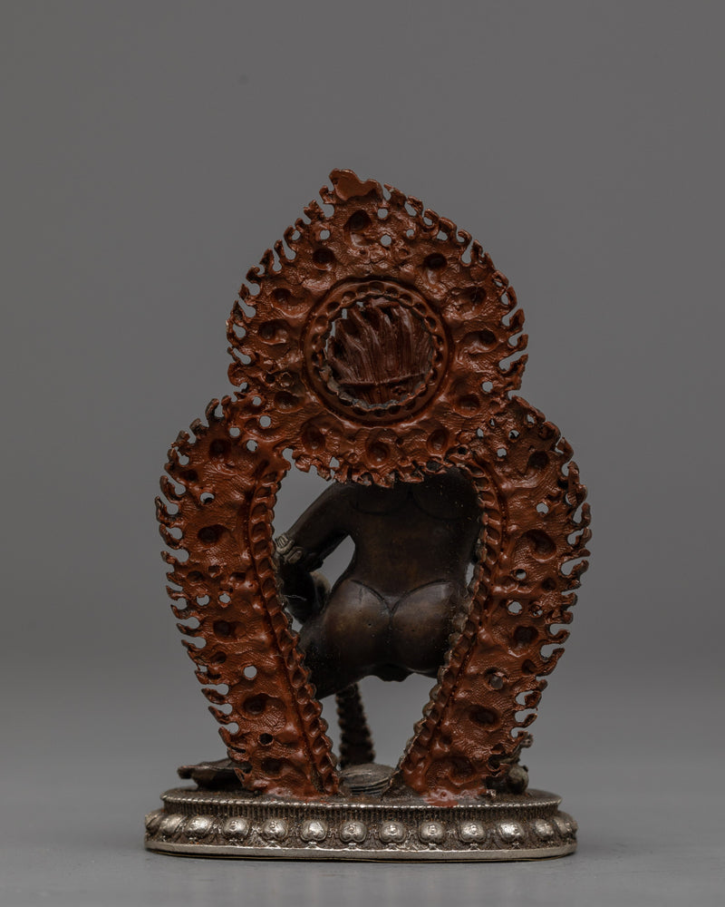 Copper Black Dzambhala Statue | Radiant Symbol of Prosperity in Tibetan Buddhist Tradition