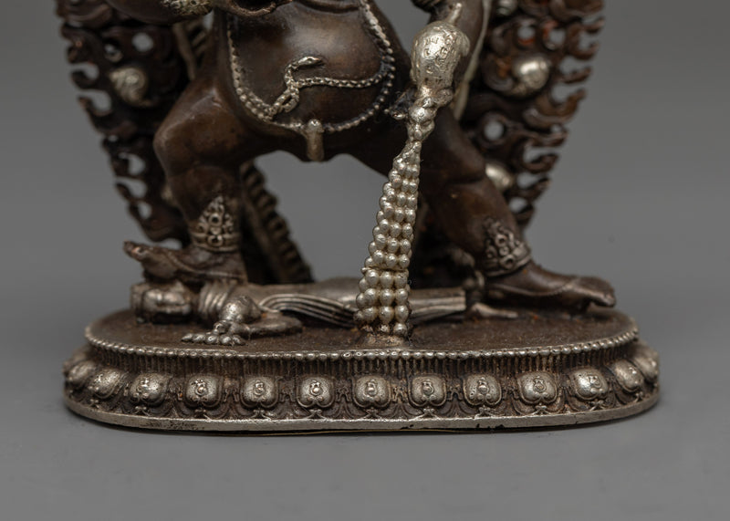 Copper Black Dzambhala Statue | Radiant Symbol of Prosperity in Tibetan Buddhist Tradition