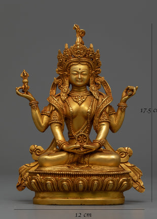 Prajna Paramita Statue | Machine-Crafted Representation of Transcendental Wisdom