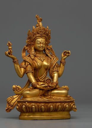 Prajna Paramita Statue | Machine-Crafted Representation of Transcendental Wisdom