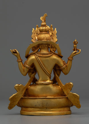 Prajna Paramita Statue | Machine-Crafted Representation of Transcendental Wisdom
