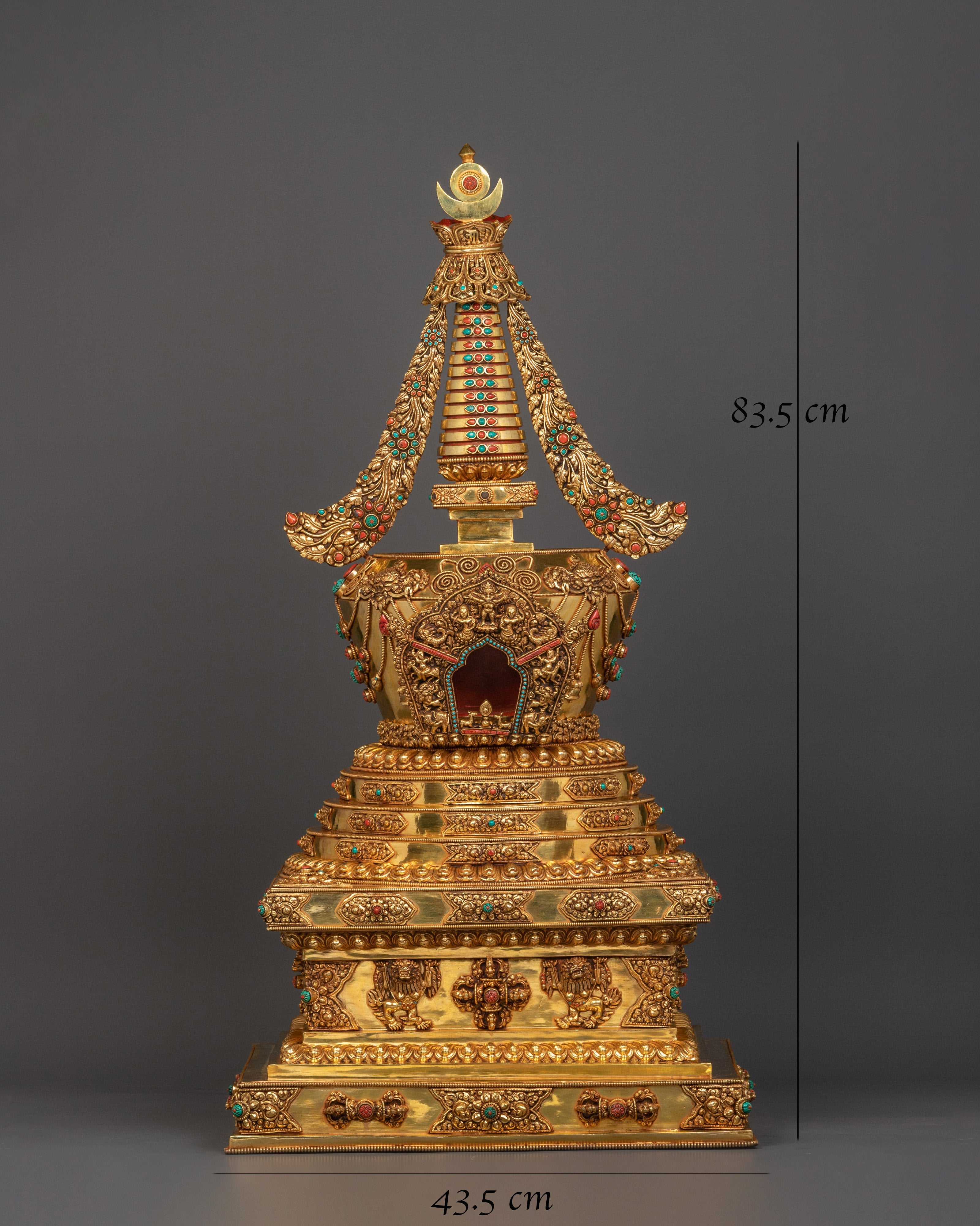 Stupa with Gold Plating | Sacred Meditation Symbol