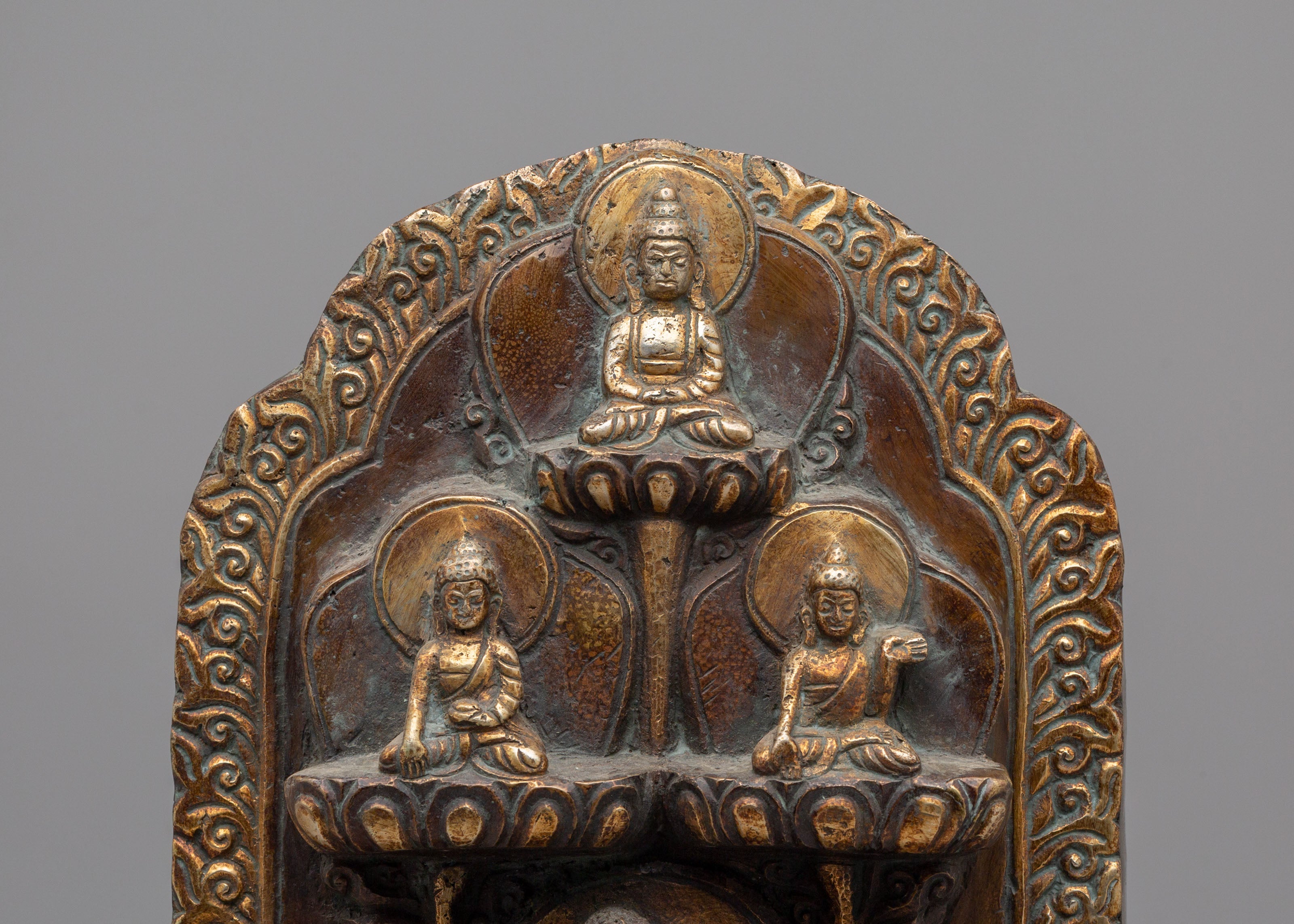 Tibetan Simhanada Lokeshvara Sculpture | Sacred Buddhist Statue
