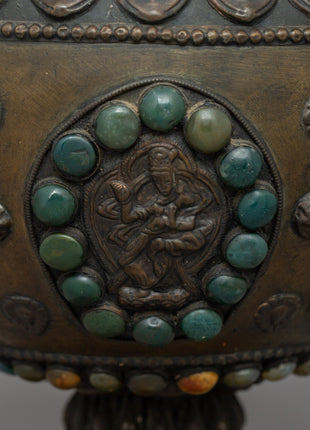 Artificial Stones Rice Pot | A Tibetan Buddhist Offering Vessel
