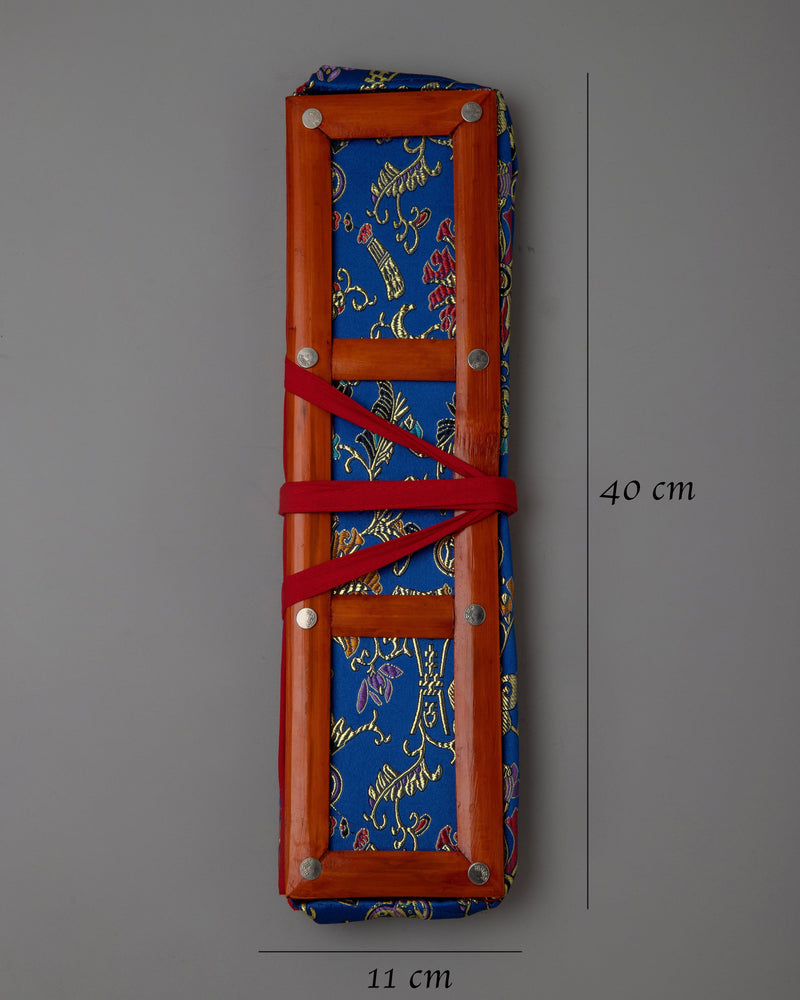 Tibetan Buddhist Scripture Cover | Handmade Dharma Text Protector