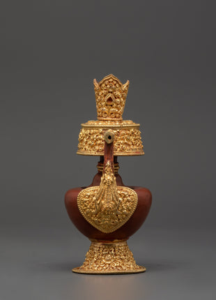 Tibetan Bhumba Ritual Set | Oxidized Copper Water Vase for Offerings