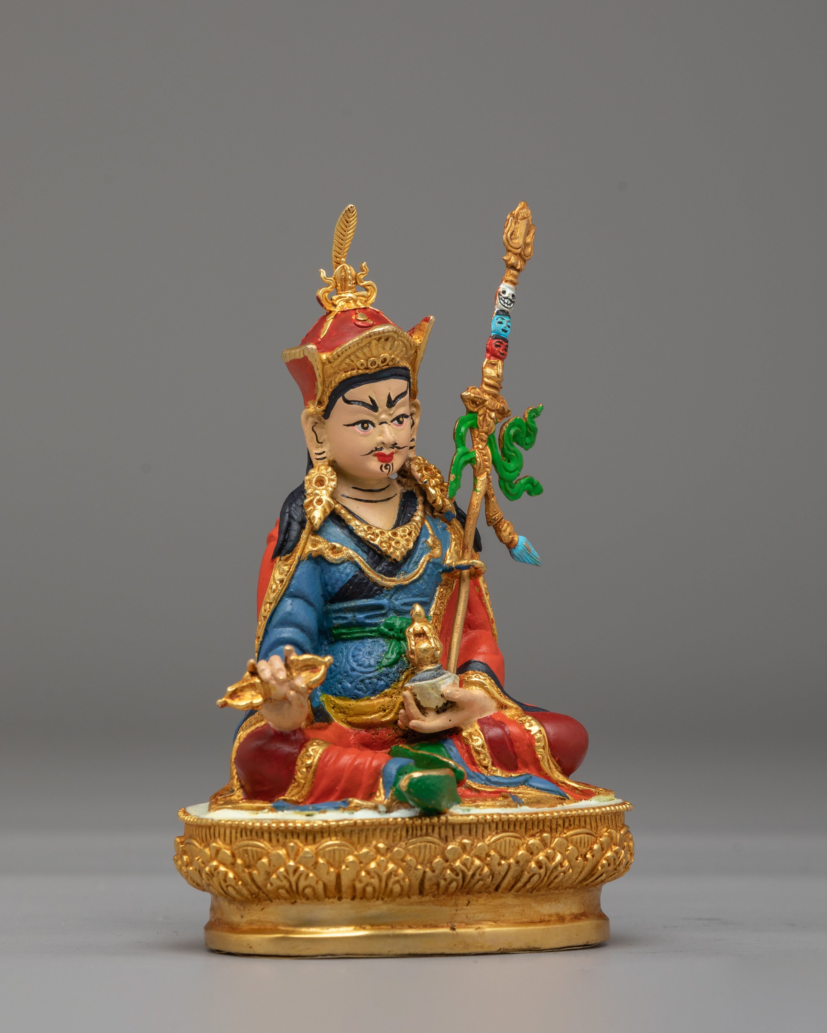 Handmade Guru Rinpoche Statue | Tibetan Buddhist Sculpture