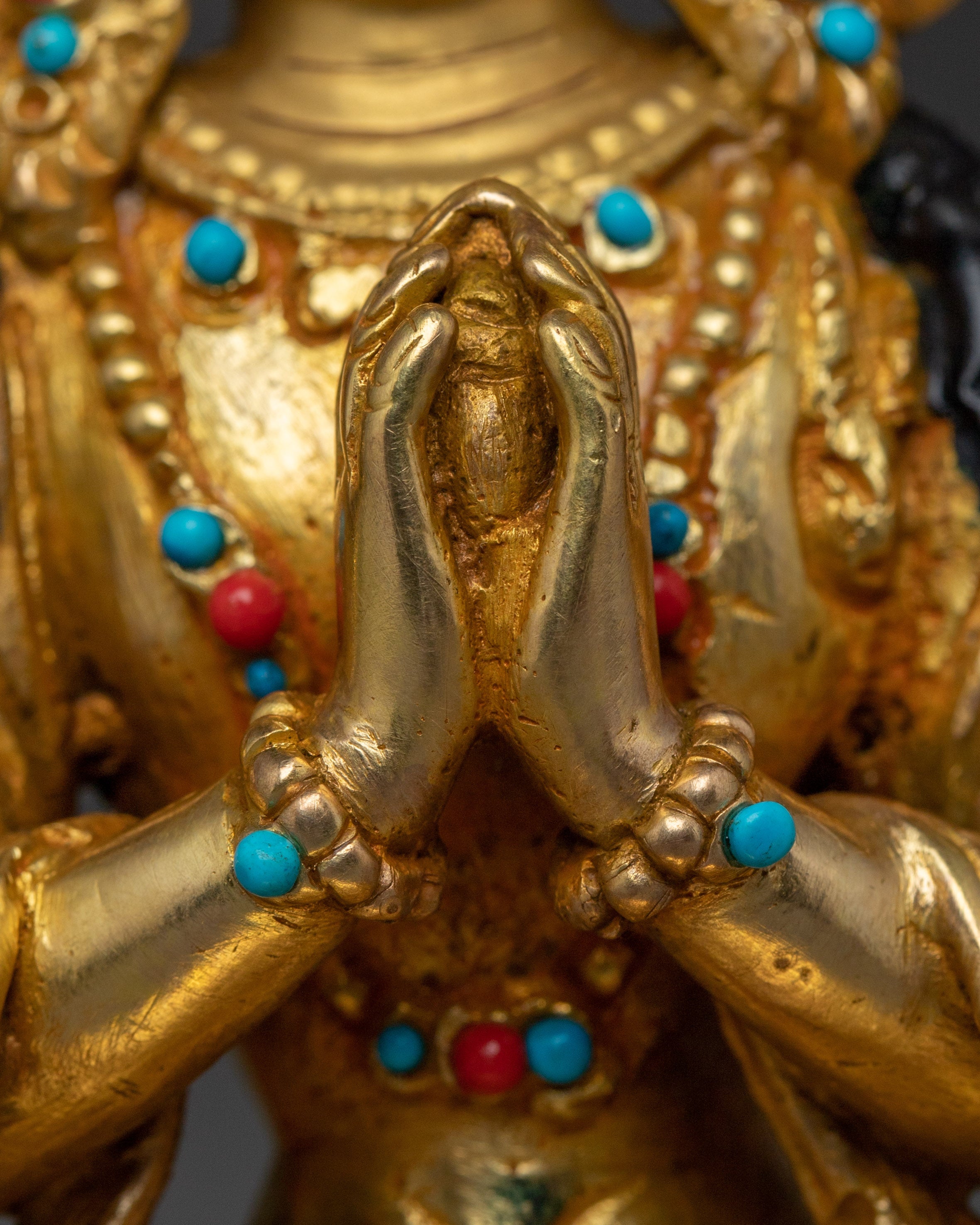 Golden Bodhisattva Statue Set | Tibetan Buddhism Five Enlightened  Beings