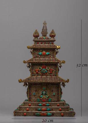 Stupa Temple Statue | Enhance Your Space with Spiritual Grace