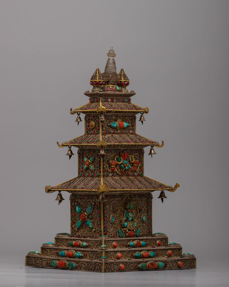 Stupa Temple Statue | Enhance Your Space with Spiritual Grace