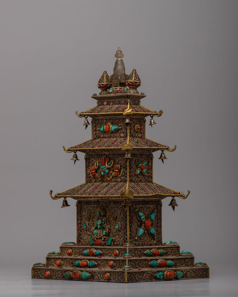 Stupa Temple Statue | Enhance Your Space with Spiritual Grace